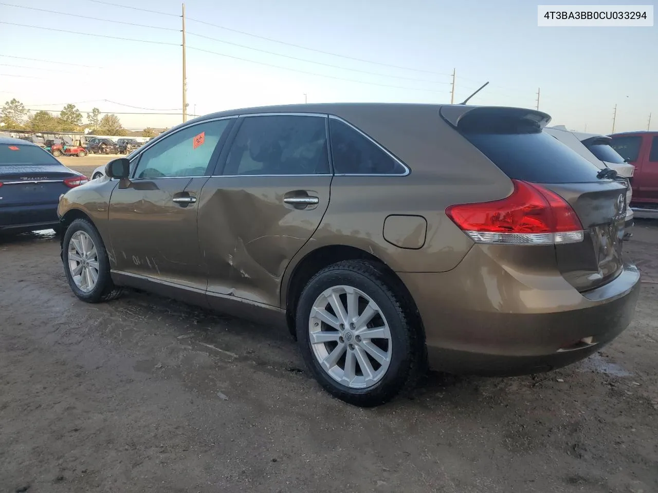 2012 Toyota Venza Le VIN: 4T3BA3BB0CU033294 Lot: 75337874