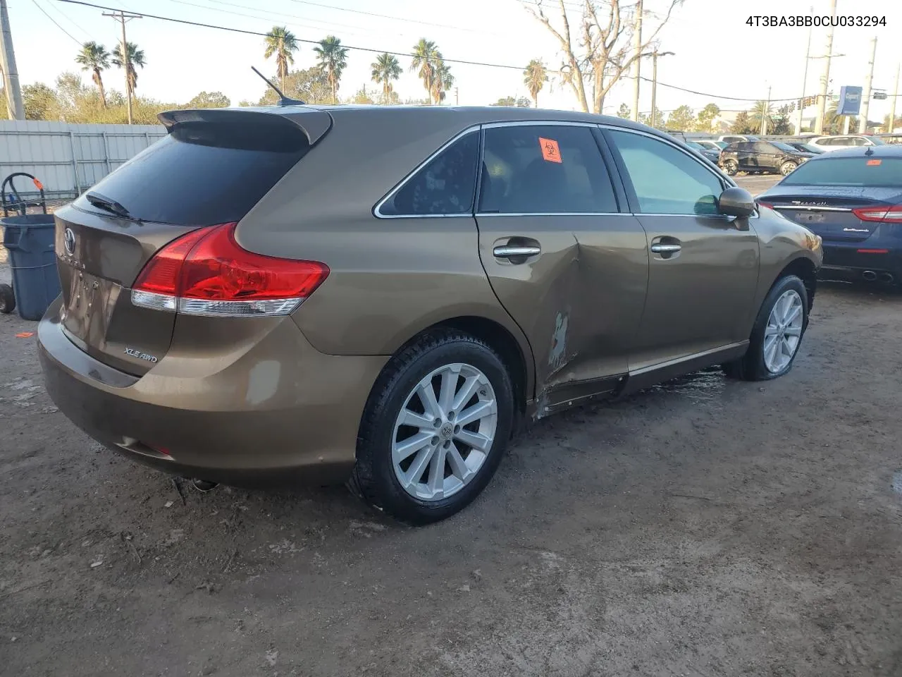 2012 Toyota Venza Le VIN: 4T3BA3BB0CU033294 Lot: 75337874