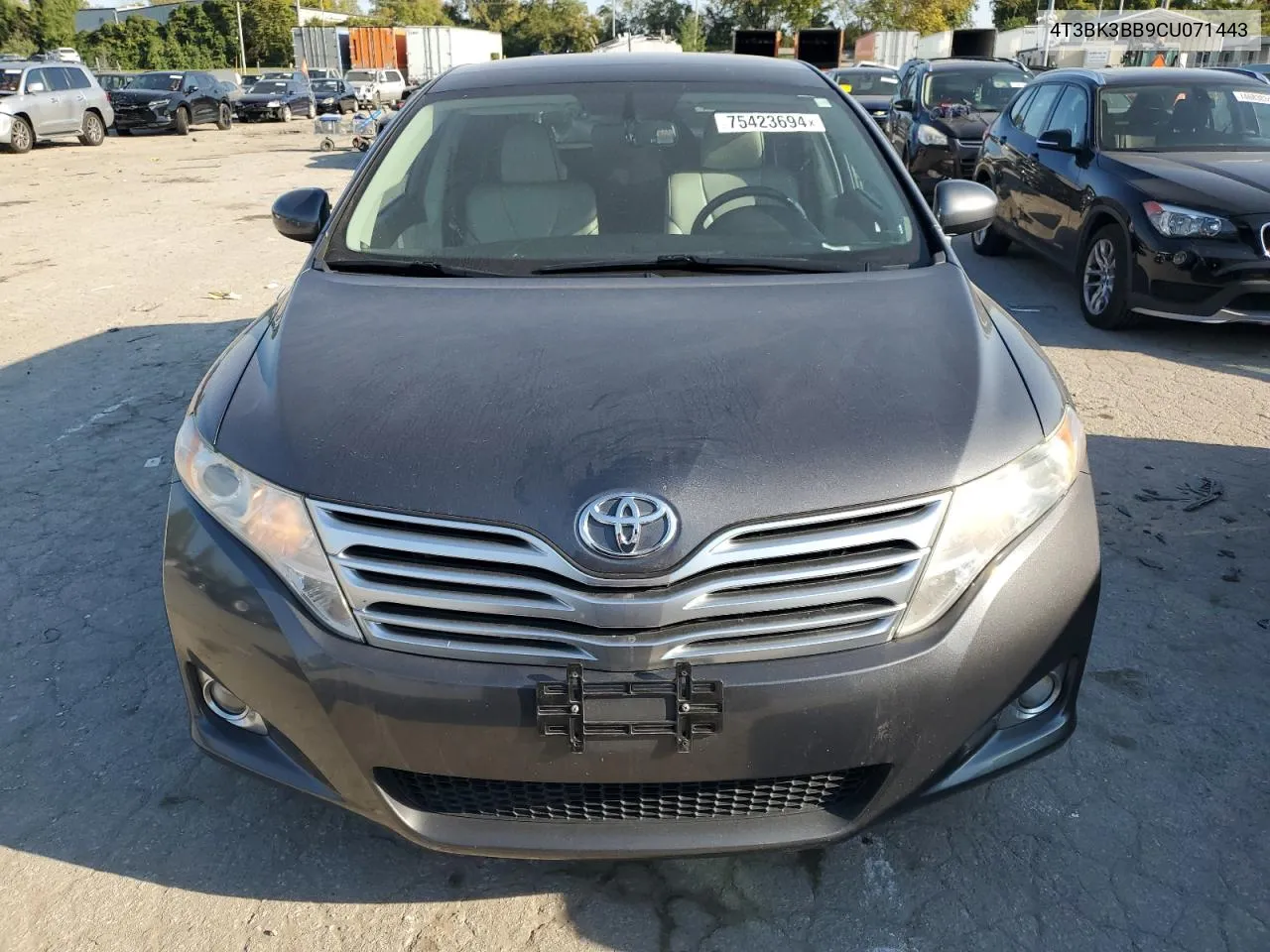 2012 Toyota Venza Le VIN: 4T3BK3BB9CU071443 Lot: 75423694