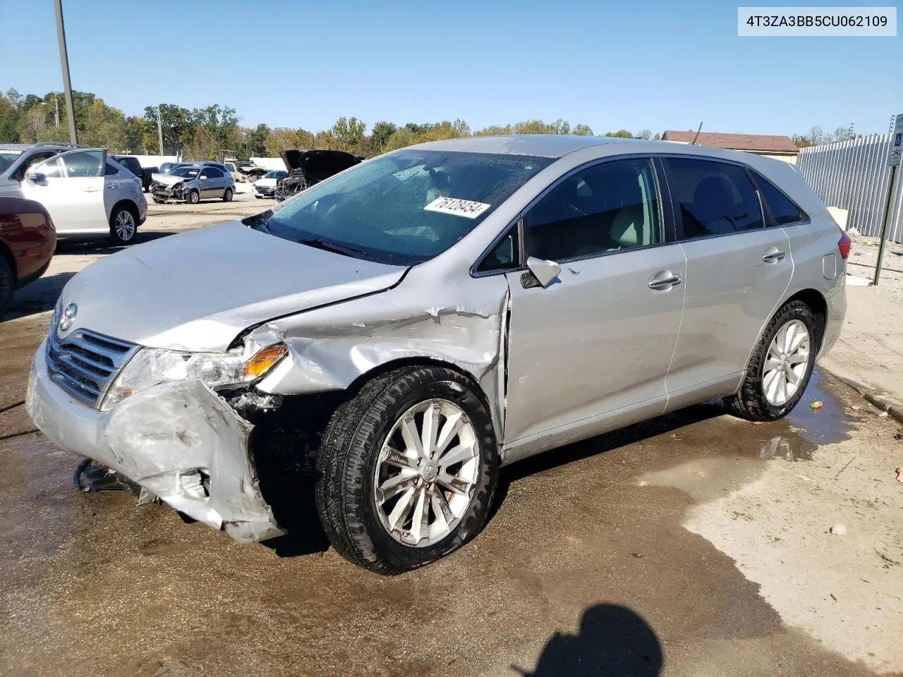 2012 Toyota Venza Le VIN: 4T3ZA3BB5CU062109 Lot: 76128454