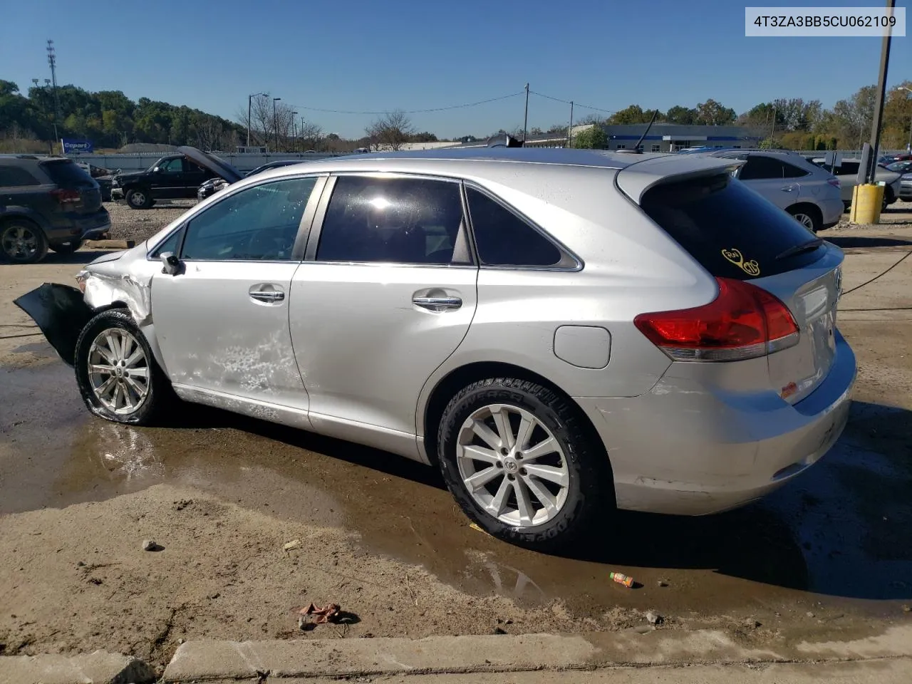 2012 Toyota Venza Le VIN: 4T3ZA3BB5CU062109 Lot: 76128454