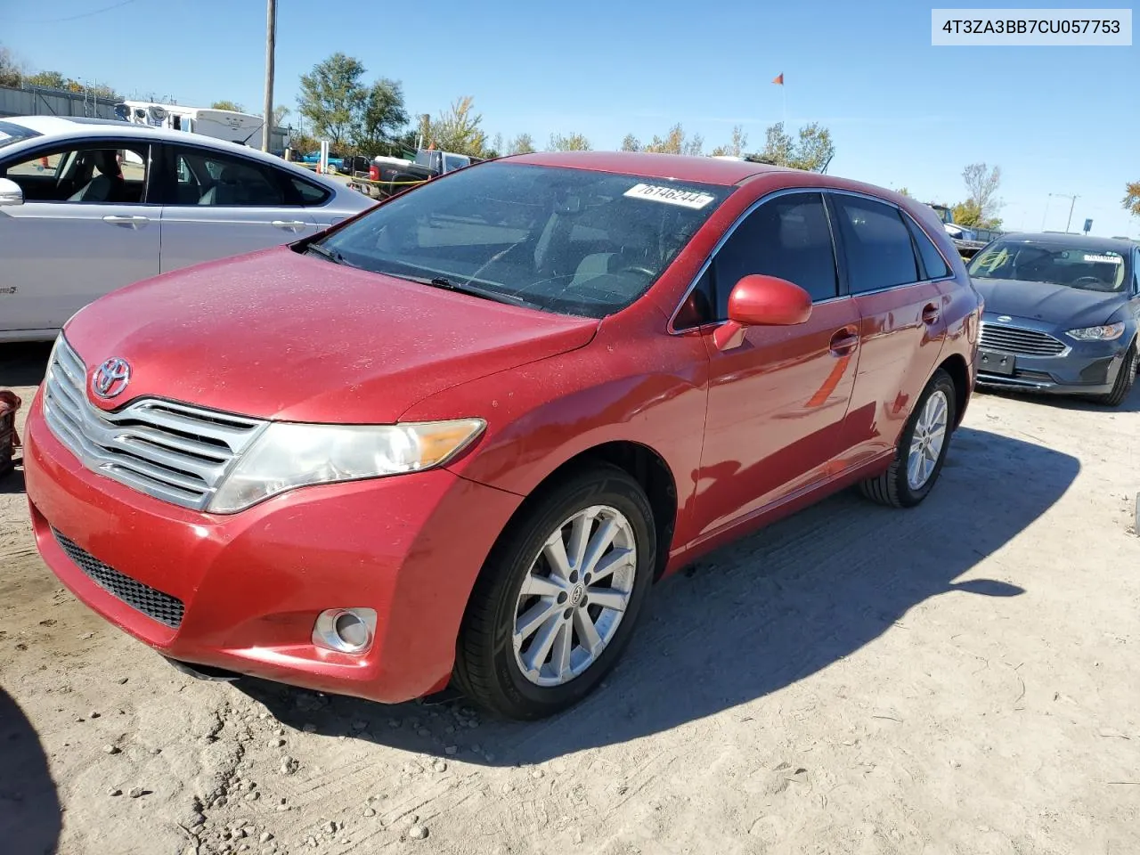 2012 Toyota Venza Le VIN: 4T3ZA3BB7CU057753 Lot: 76146244