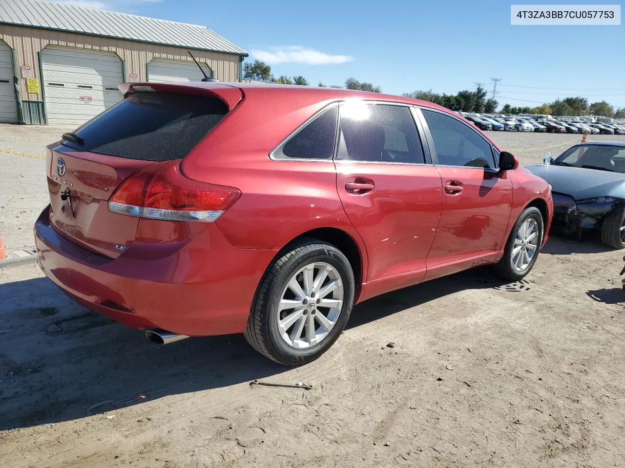 2012 Toyota Venza Le VIN: 4T3ZA3BB7CU057753 Lot: 76146244