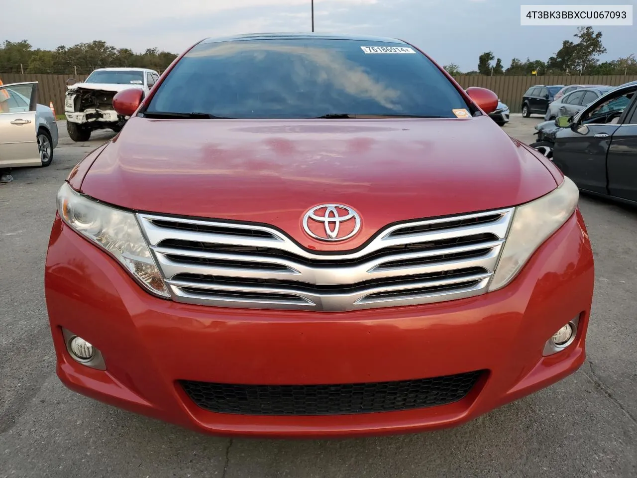 2012 Toyota Venza Le VIN: 4T3BK3BBXCU067093 Lot: 76186914