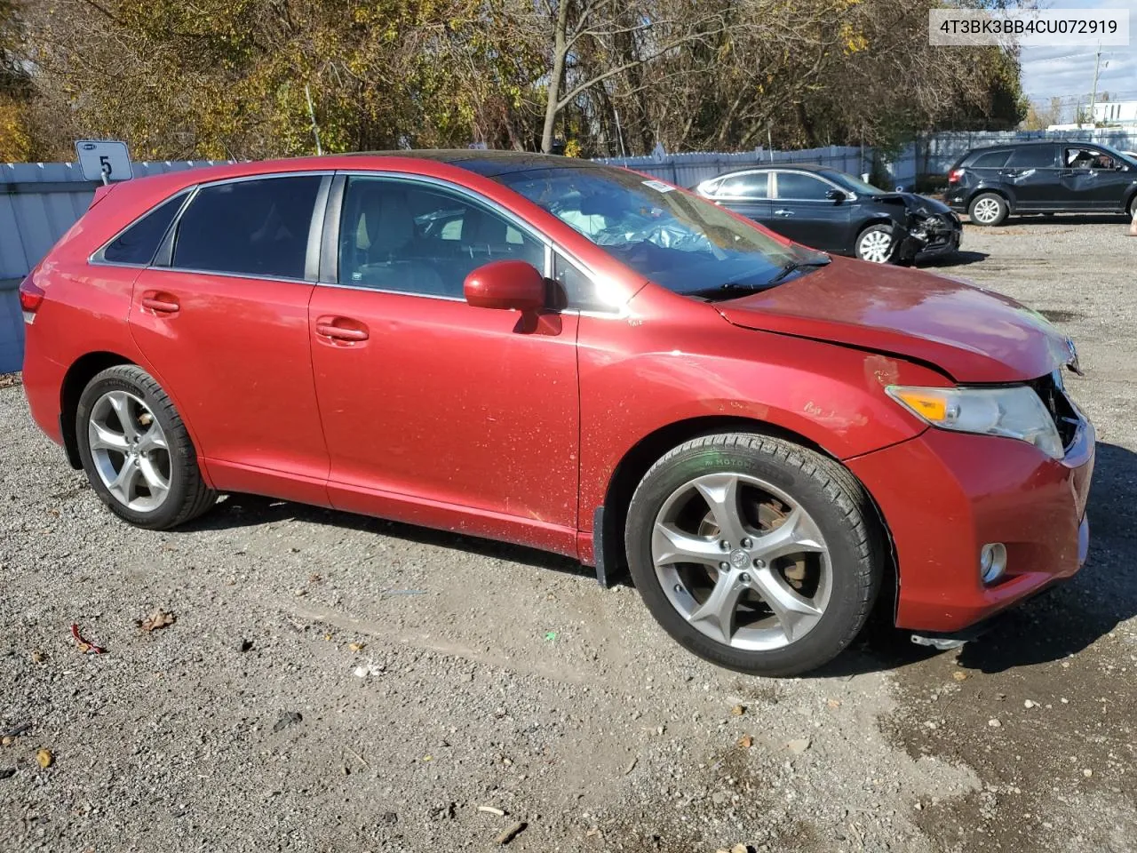 2012 Toyota Venza Le VIN: 4T3BK3BB4CU072919 Lot: 76661044