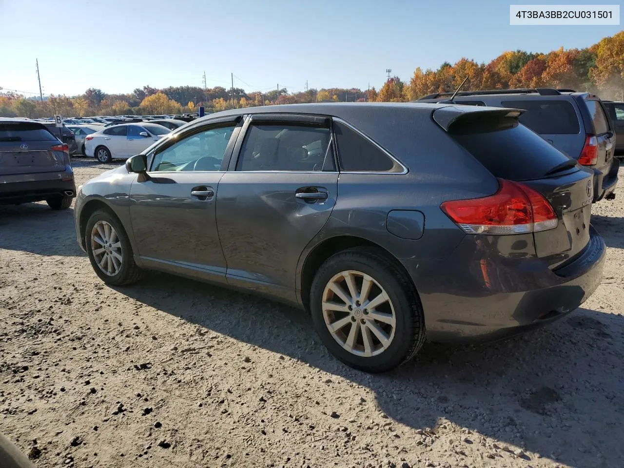 2012 Toyota Venza Le VIN: 4T3BA3BB2CU031501 Lot: 77355974