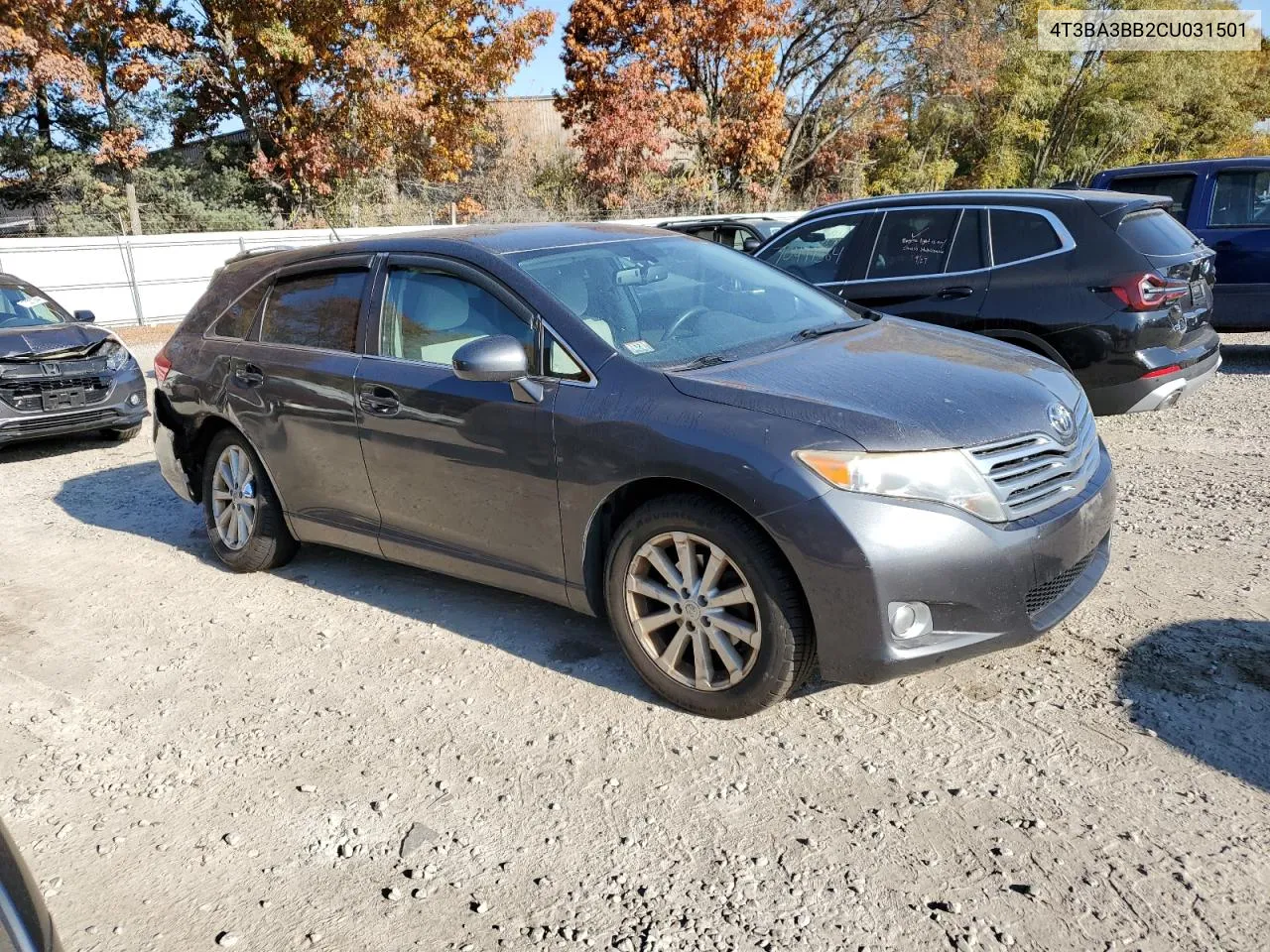 4T3BA3BB2CU031501 2012 Toyota Venza Le