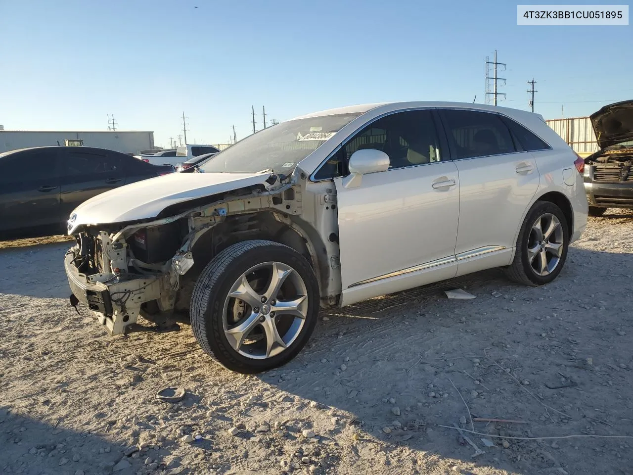 2012 Toyota Venza Le VIN: 4T3ZK3BB1CU051895 Lot: 80443864