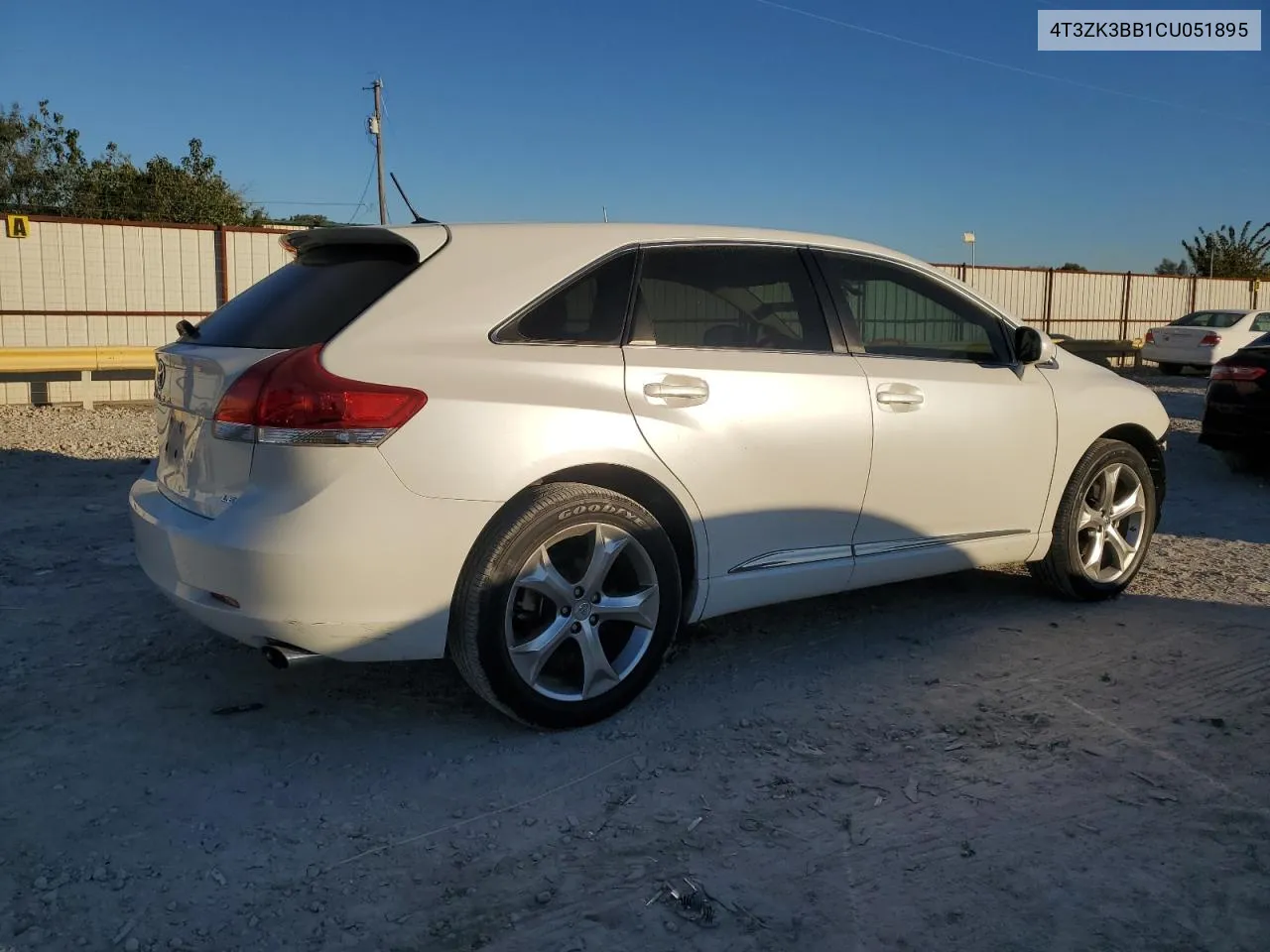 2012 Toyota Venza Le VIN: 4T3ZK3BB1CU051895 Lot: 80443864