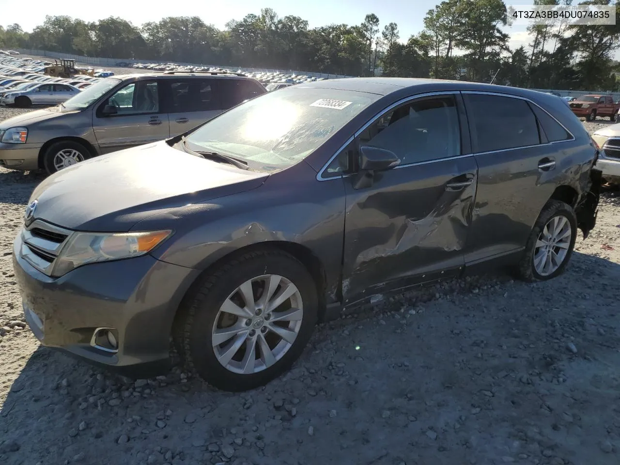 2013 Toyota Venza Le VIN: 4T3ZA3BB4DU074835 Lot: 72268334