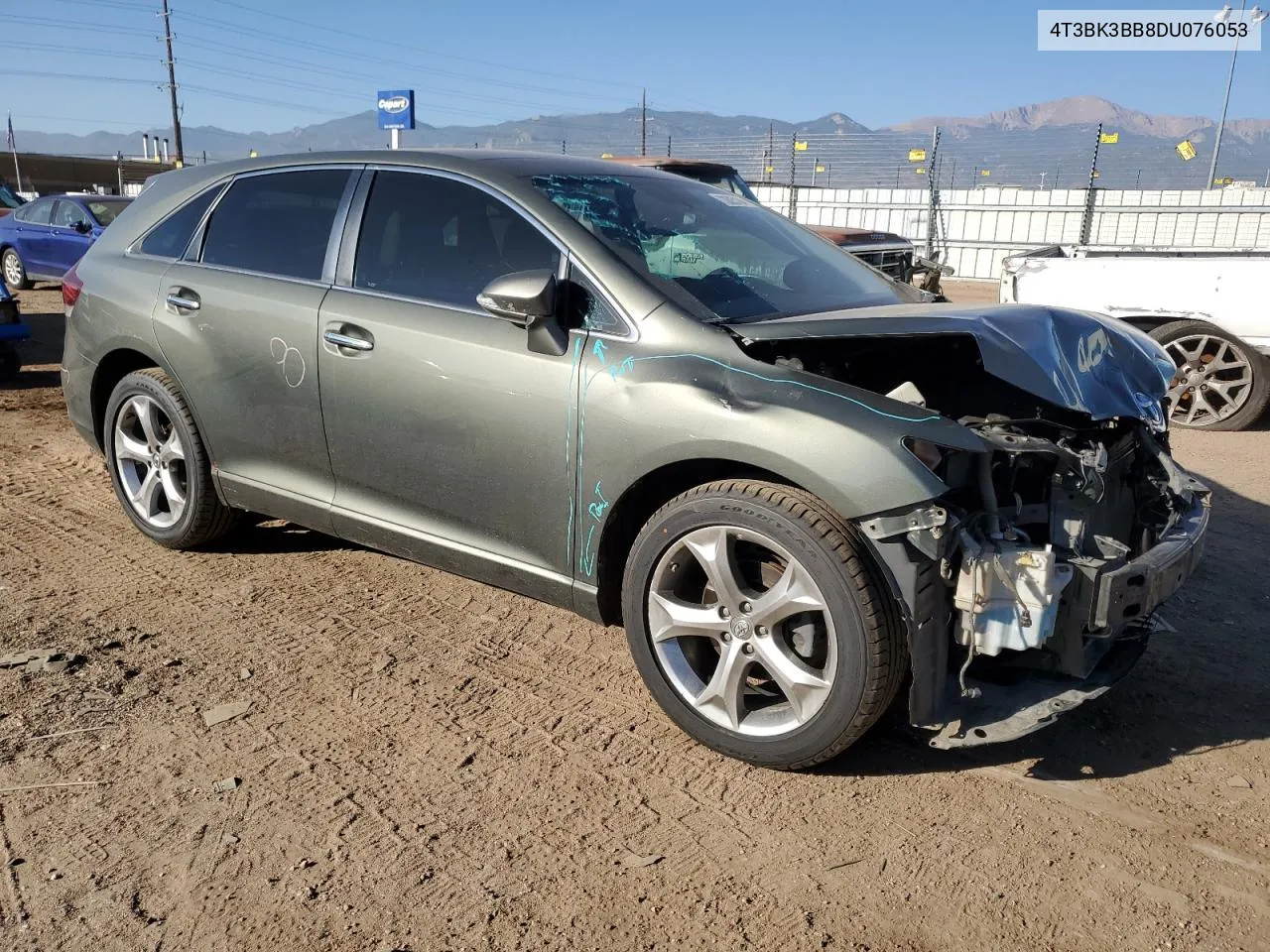 2013 Toyota Venza Le VIN: 4T3BK3BB8DU076053 Lot: 73625184