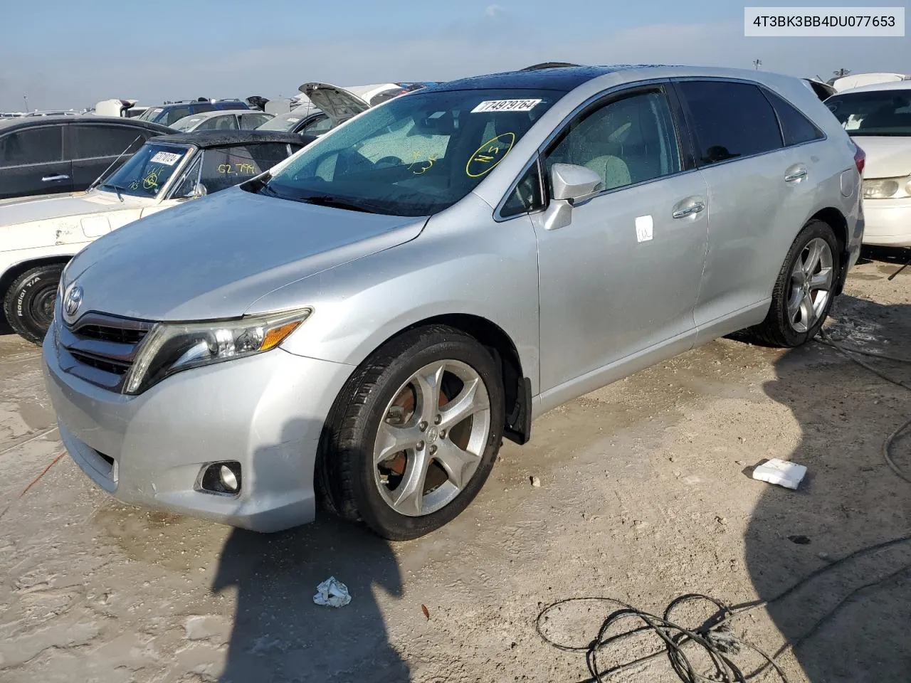 2013 Toyota Venza Le VIN: 4T3BK3BB4DU077653 Lot: 74979764