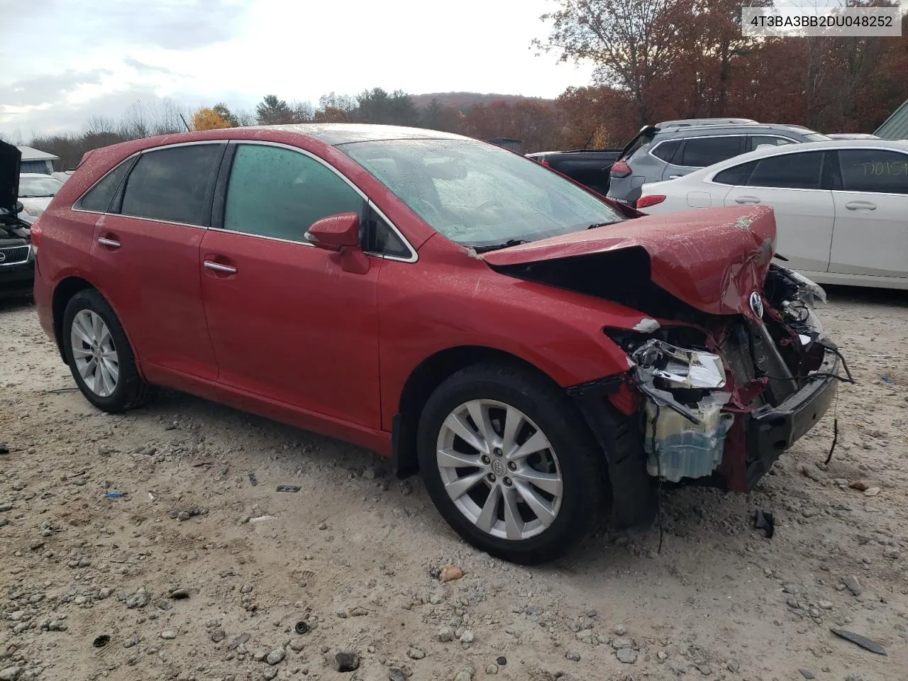 2013 Toyota Venza Le VIN: 4T3BA3BB2DU048252 Lot: 77326364