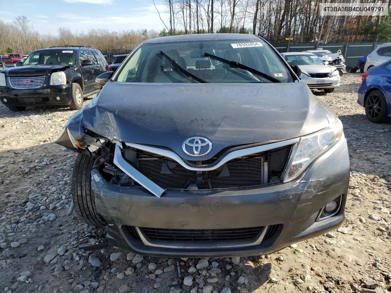 2013 Toyota Venza Le VIN: 4T3BA3BB4DU049791 Lot: 78593454