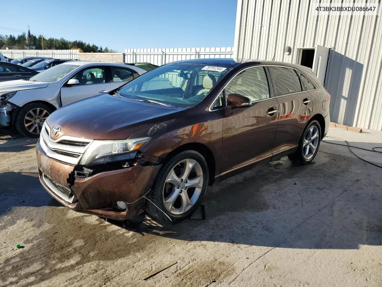 2013 Toyota Venza Le VIN: 4T3BK3BBXDU086647 Lot: 78791244