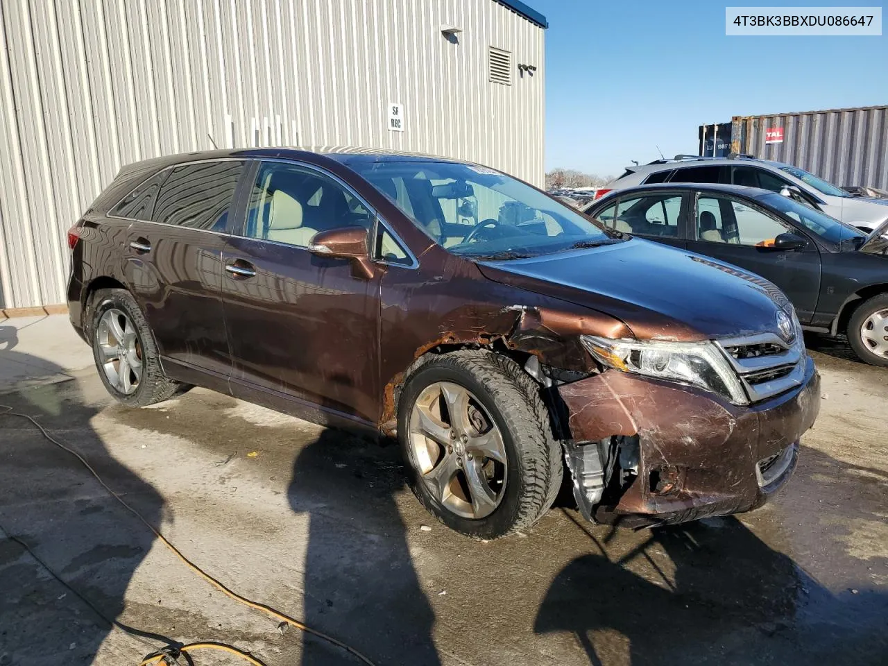 2013 Toyota Venza Le VIN: 4T3BK3BBXDU086647 Lot: 78791244