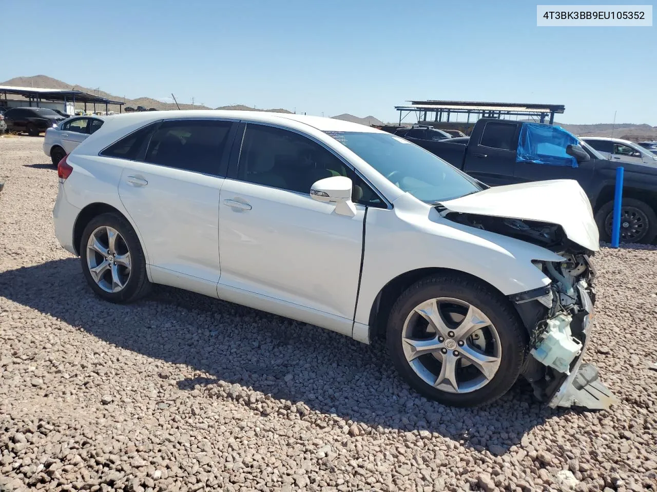 2014 Toyota Venza Le VIN: 4T3BK3BB9EU105352 Lot: 70474544