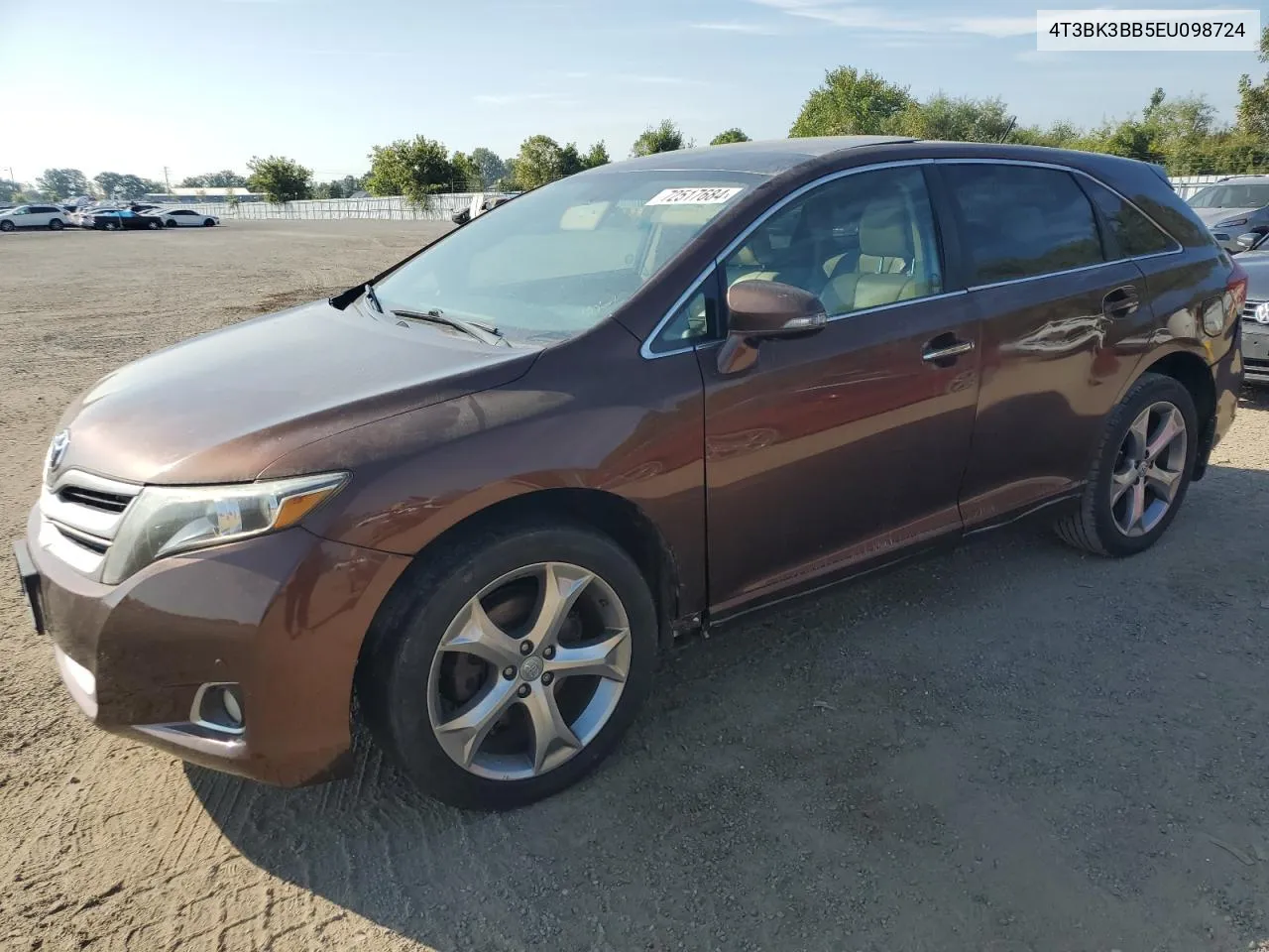 2014 Toyota Venza Le VIN: 4T3BK3BB5EU098724 Lot: 72517684