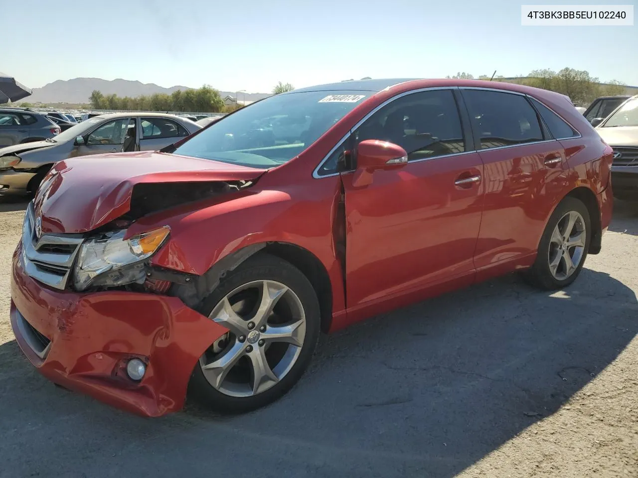 2014 Toyota Venza Le VIN: 4T3BK3BB5EU102240 Lot: 73440174