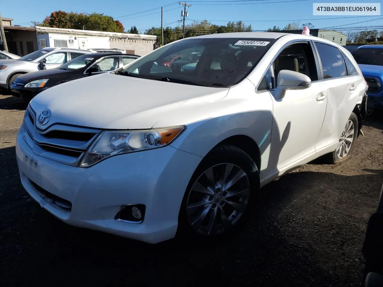 2014 Toyota Venza Le VIN: 4T3BA3BB1EU061964 Lot: 75500774