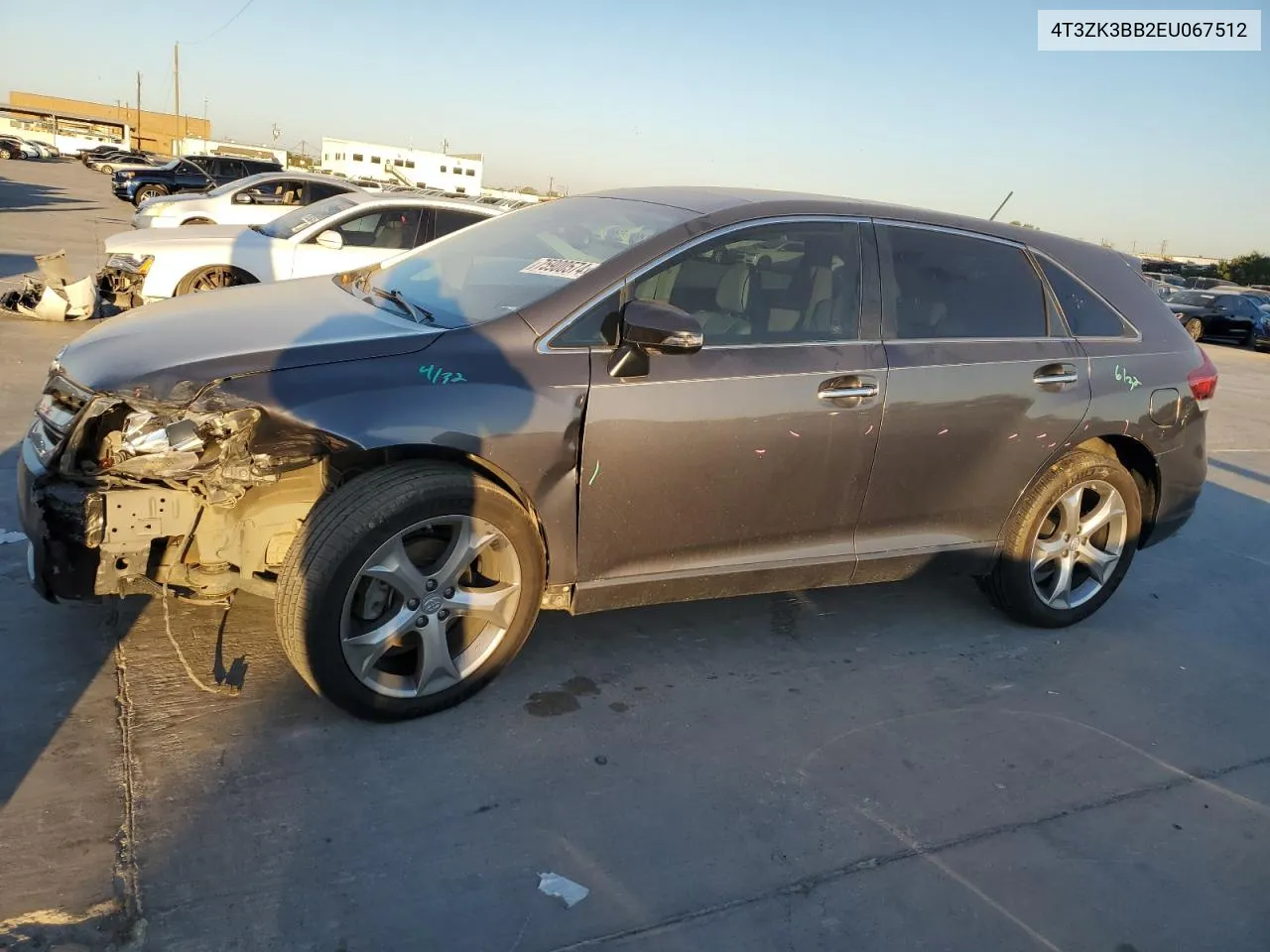 4T3ZK3BB2EU067512 2014 Toyota Venza Le