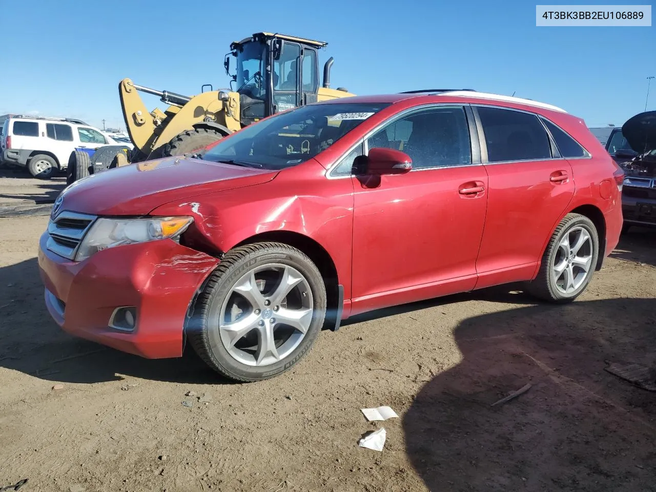 2014 Toyota Venza Le VIN: 4T3BK3BB2EU106889 Lot: 79520294