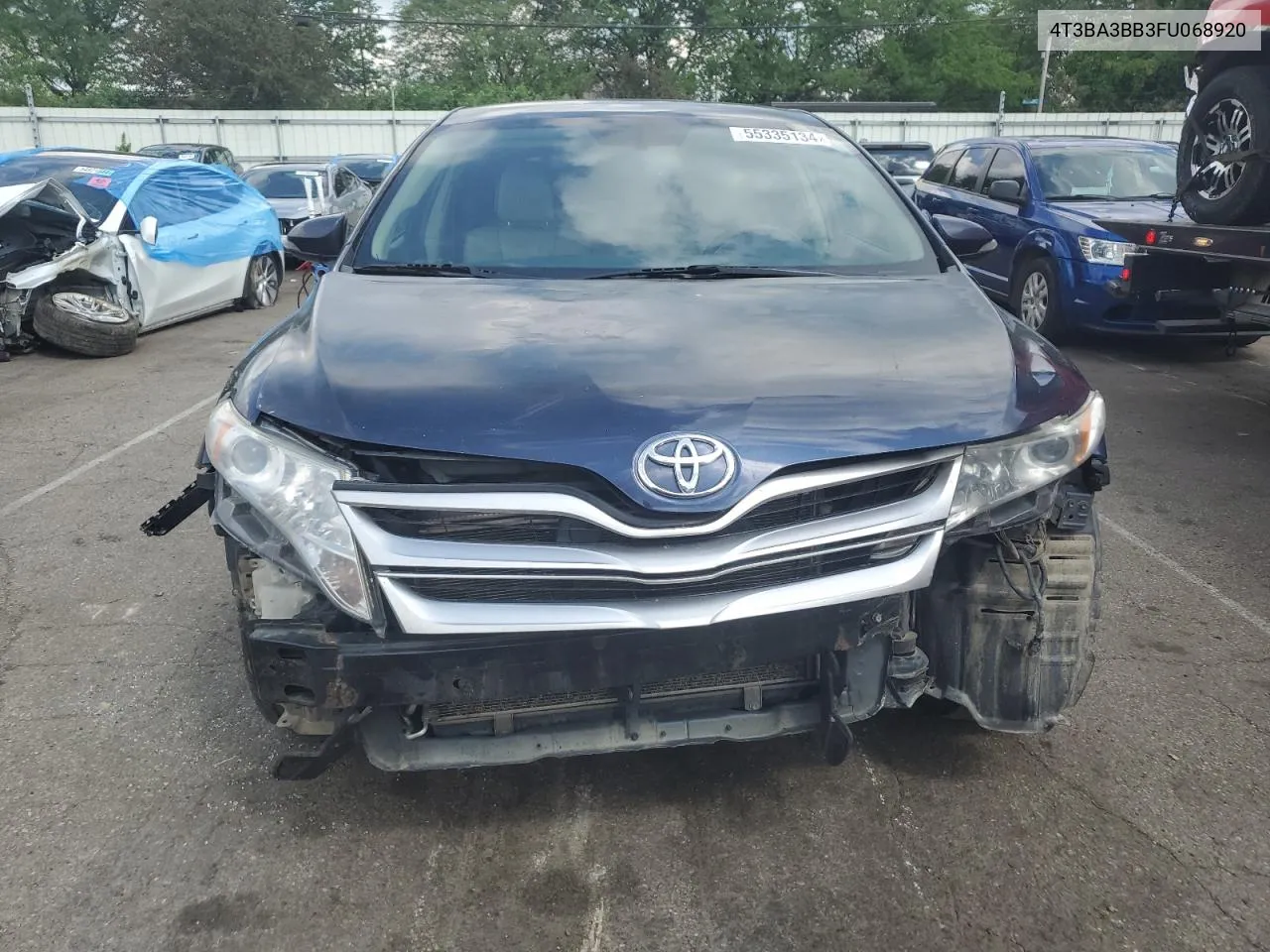 2015 Toyota Venza Le VIN: 4T3BA3BB3FU068920 Lot: 55335134