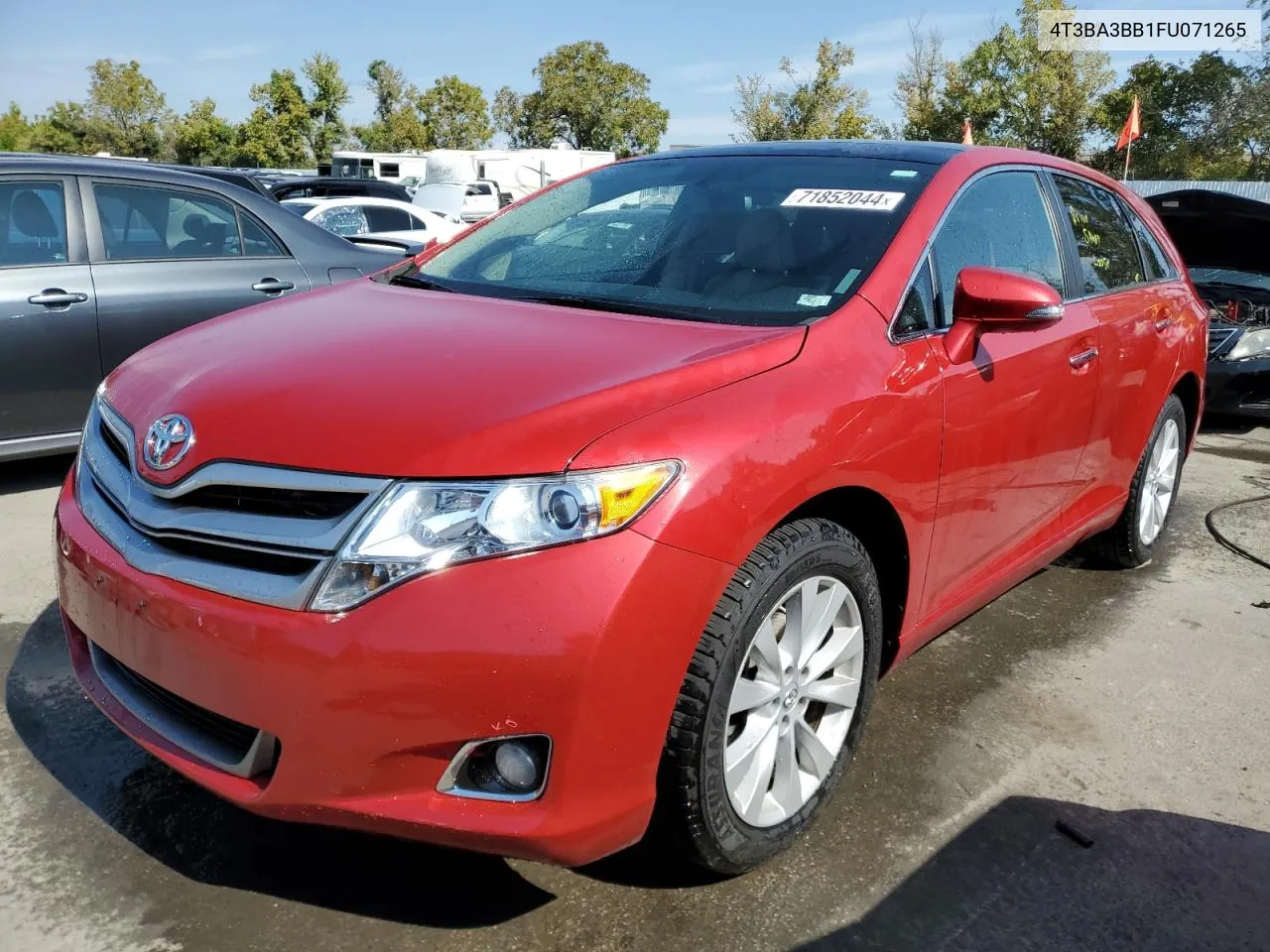 2015 Toyota Venza Le VIN: 4T3BA3BB1FU071265 Lot: 71852044