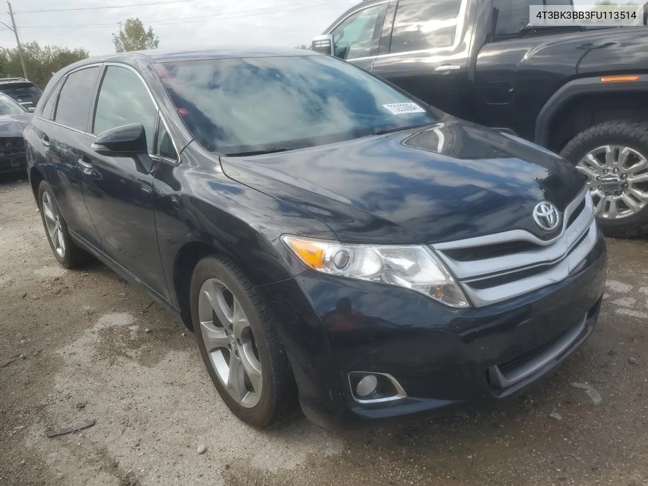 2015 Toyota Venza Le VIN: 4T3BK3BB3FU113514 Lot: 73203064