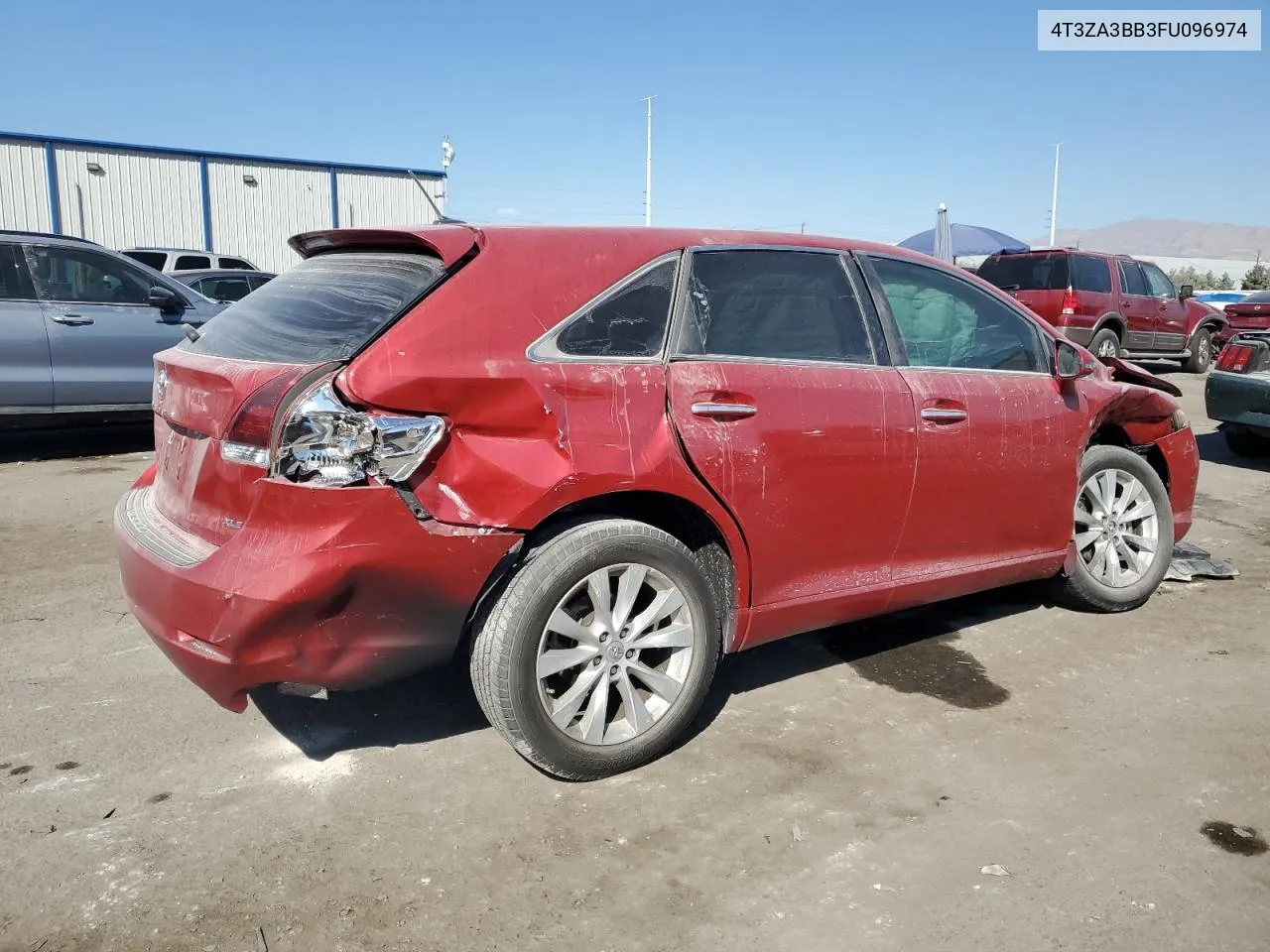 2015 Toyota Venza Le VIN: 4T3ZA3BB3FU096974 Lot: 74762224