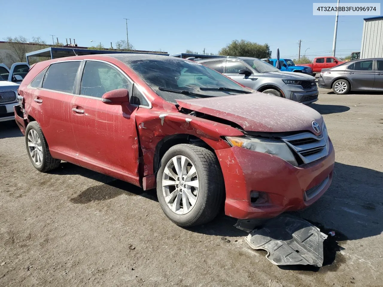 2015 Toyota Venza Le VIN: 4T3ZA3BB3FU096974 Lot: 74762224