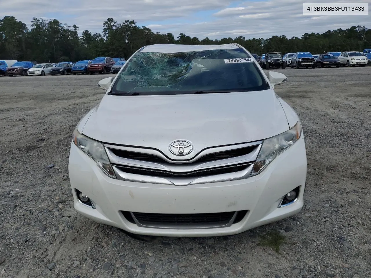 2015 Toyota Venza Le VIN: 4T3BK3BB3FU113433 Lot: 74993764