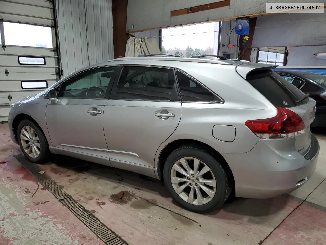 2015 Toyota Venza Le VIN: 4T3BA3BB2FU074692 Lot: 78650024