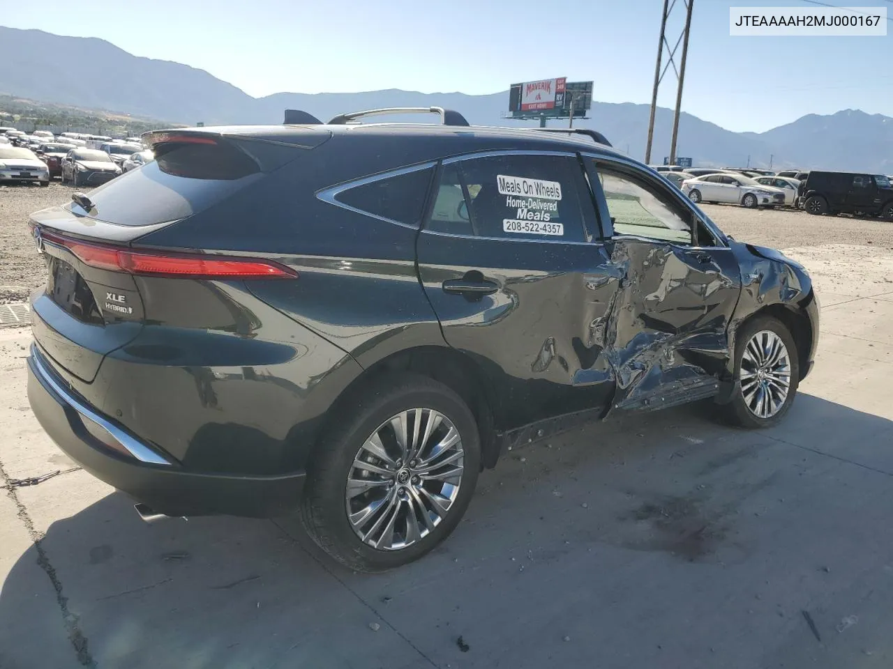 2021 Toyota Venza Le VIN: JTEAAAAH2MJ000167 Lot: 61103994