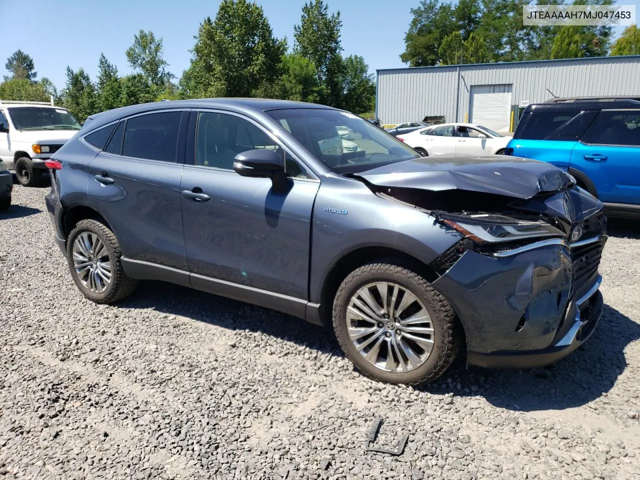 2021 Toyota Venza Le VIN: JTEAAAAH7MJ047453 Lot: 61672884