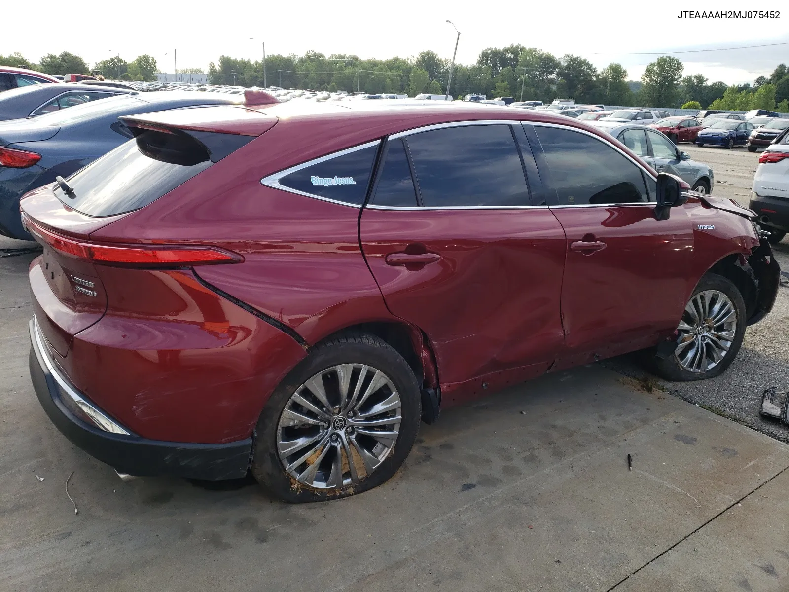 2021 Toyota Venza Le VIN: JTEAAAAH2MJ075452 Lot: 63363714