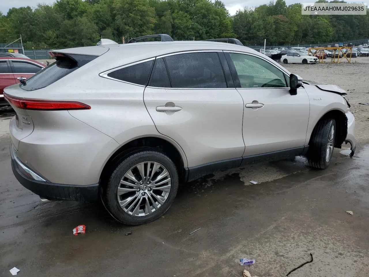 2021 Toyota Venza Le VIN: JTEAAAAH0MJ029635 Lot: 69303224