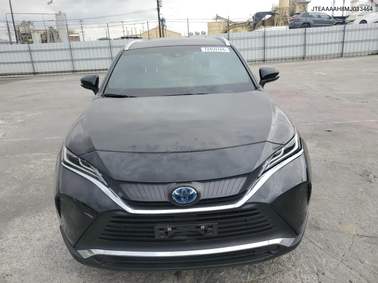 2021 Toyota Venza Le VIN: JTEAAAAH8MJ033464 Lot: 72459744