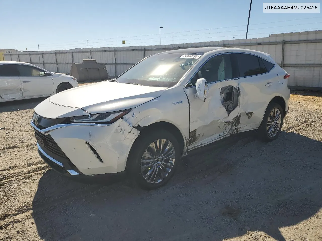 2021 Toyota Venza Le VIN: JTEAAAAH4MJ025426 Lot: 74134194