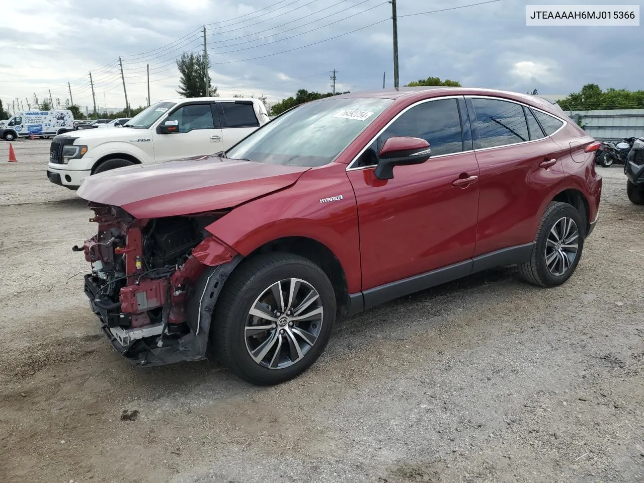 2021 Toyota Venza Le VIN: JTEAAAAH6MJ015366 Lot: 76492754