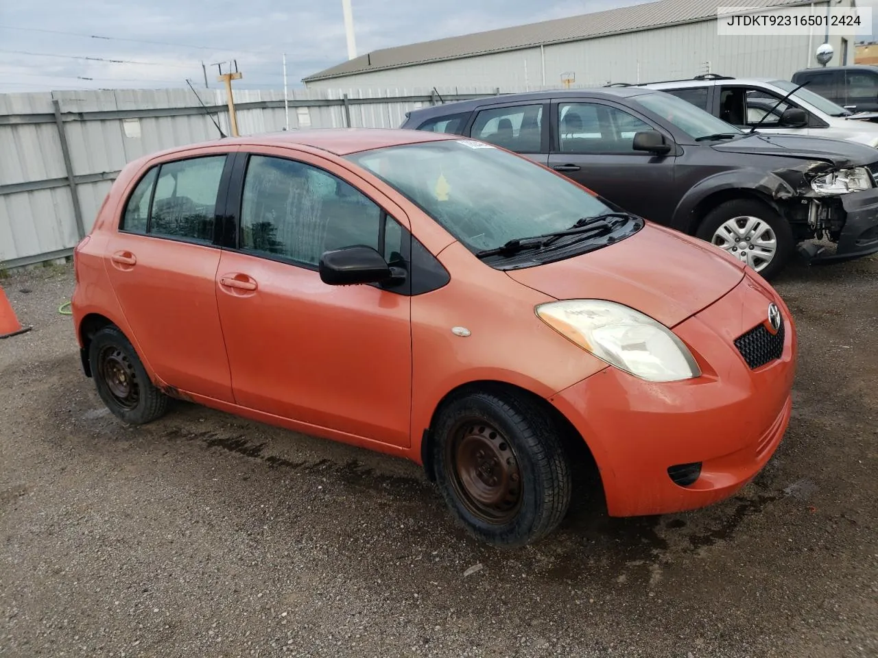 2006 Toyota Yaris VIN: JTDKT923165012424 Lot: 70524474