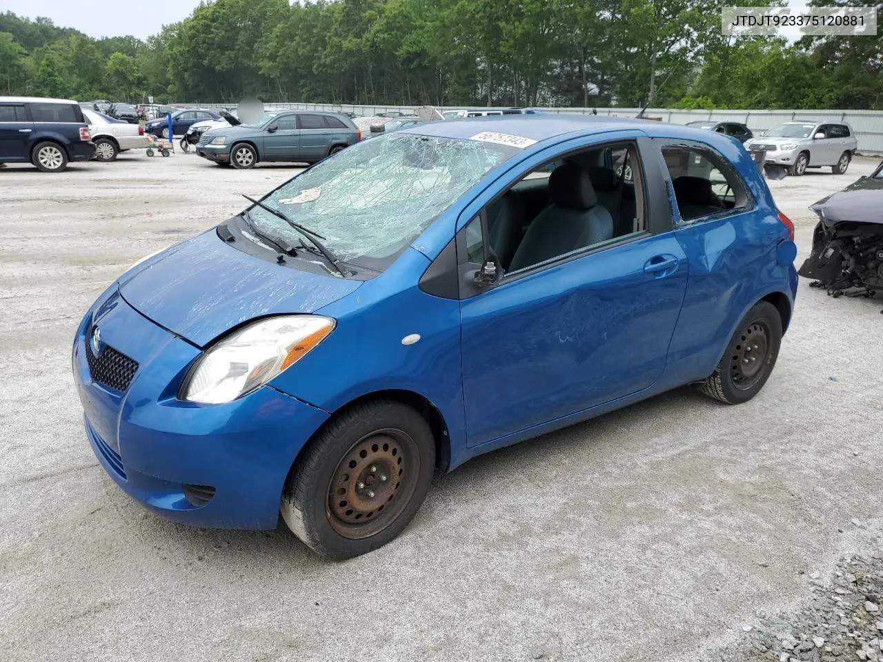 2007 Toyota Yaris VIN: JTDJT923375120881 Lot: 55757343