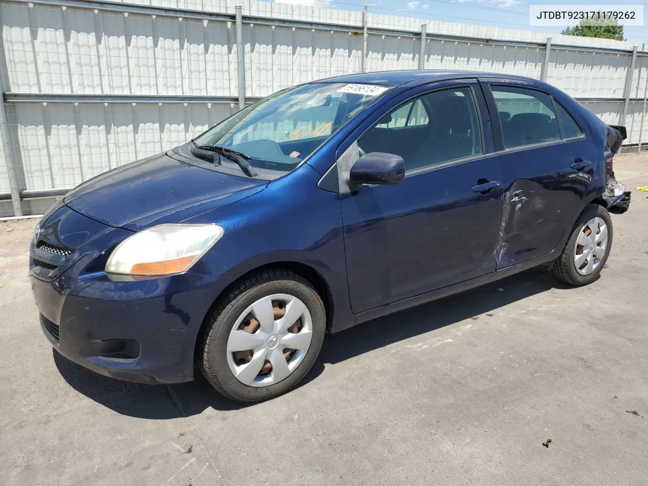 2007 Toyota Yaris VIN: JTDBT923171179262 Lot: 59166134