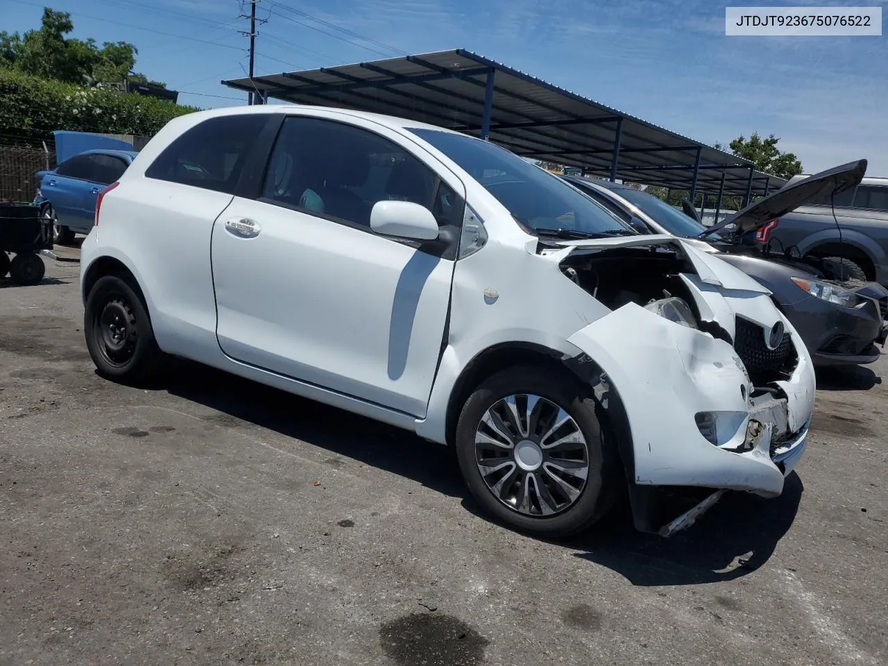 2007 Toyota Yaris VIN: JTDJT923675076522 Lot: 60065584