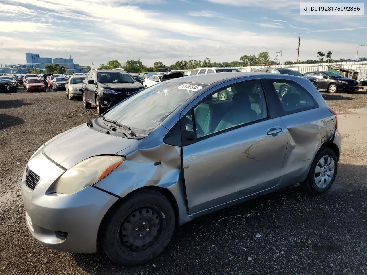 2007 Toyota Yaris VIN: JTDJT923175092885 Lot: 60708554