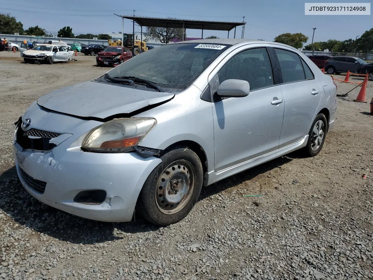 2007 Toyota Yaris VIN: JTDBT923171124908 Lot: 63560684