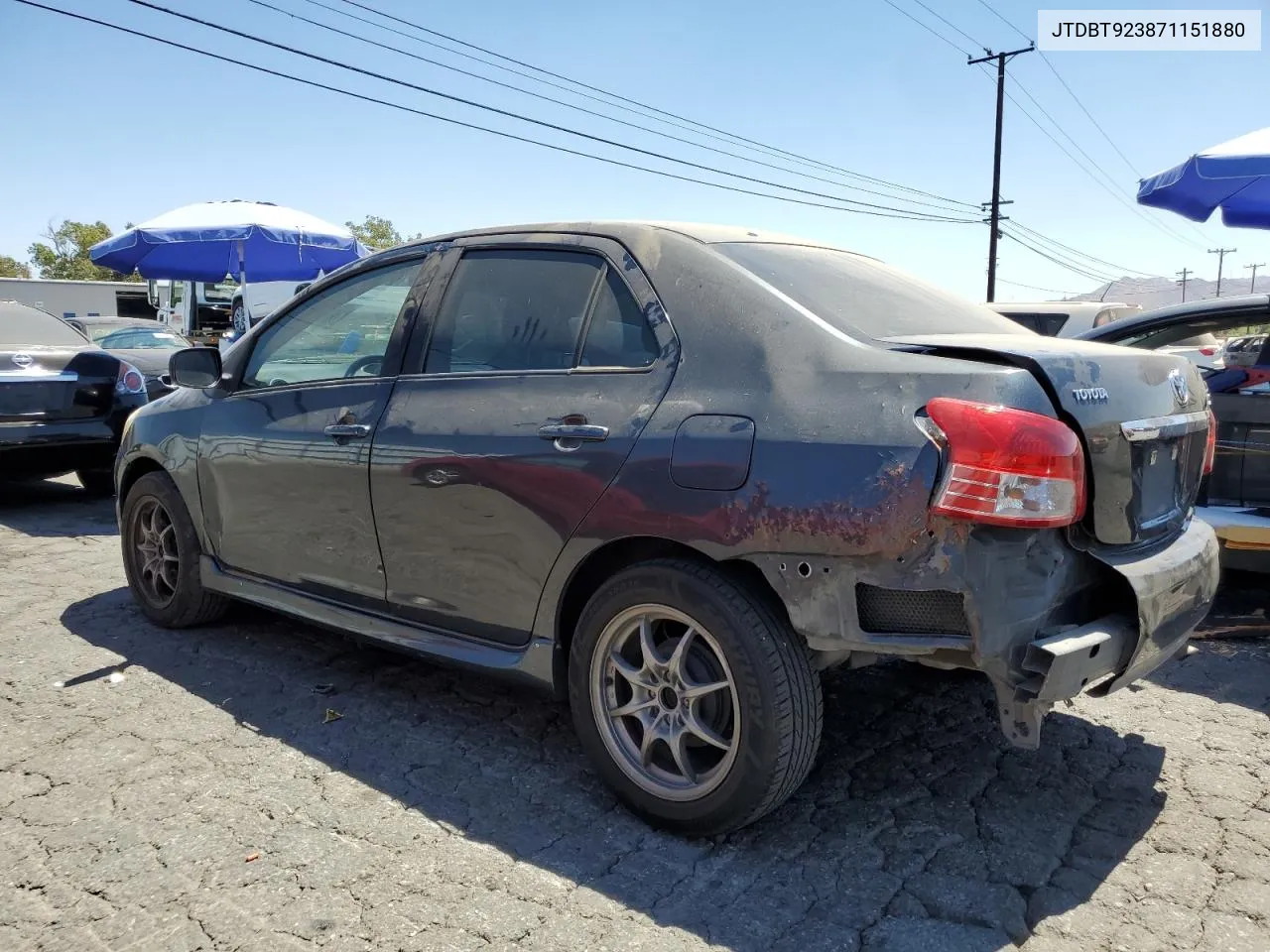 2007 Toyota Yaris VIN: JTDBT923871151880 Lot: 67293214