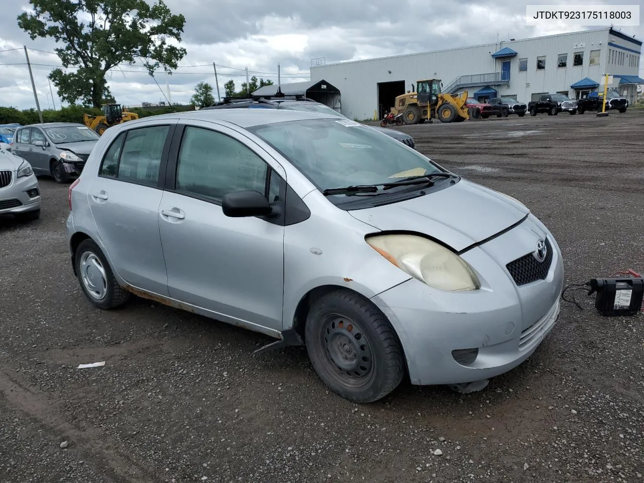 2007 Toyota Yaris VIN: JTDKT923175118003 Lot: 67552104