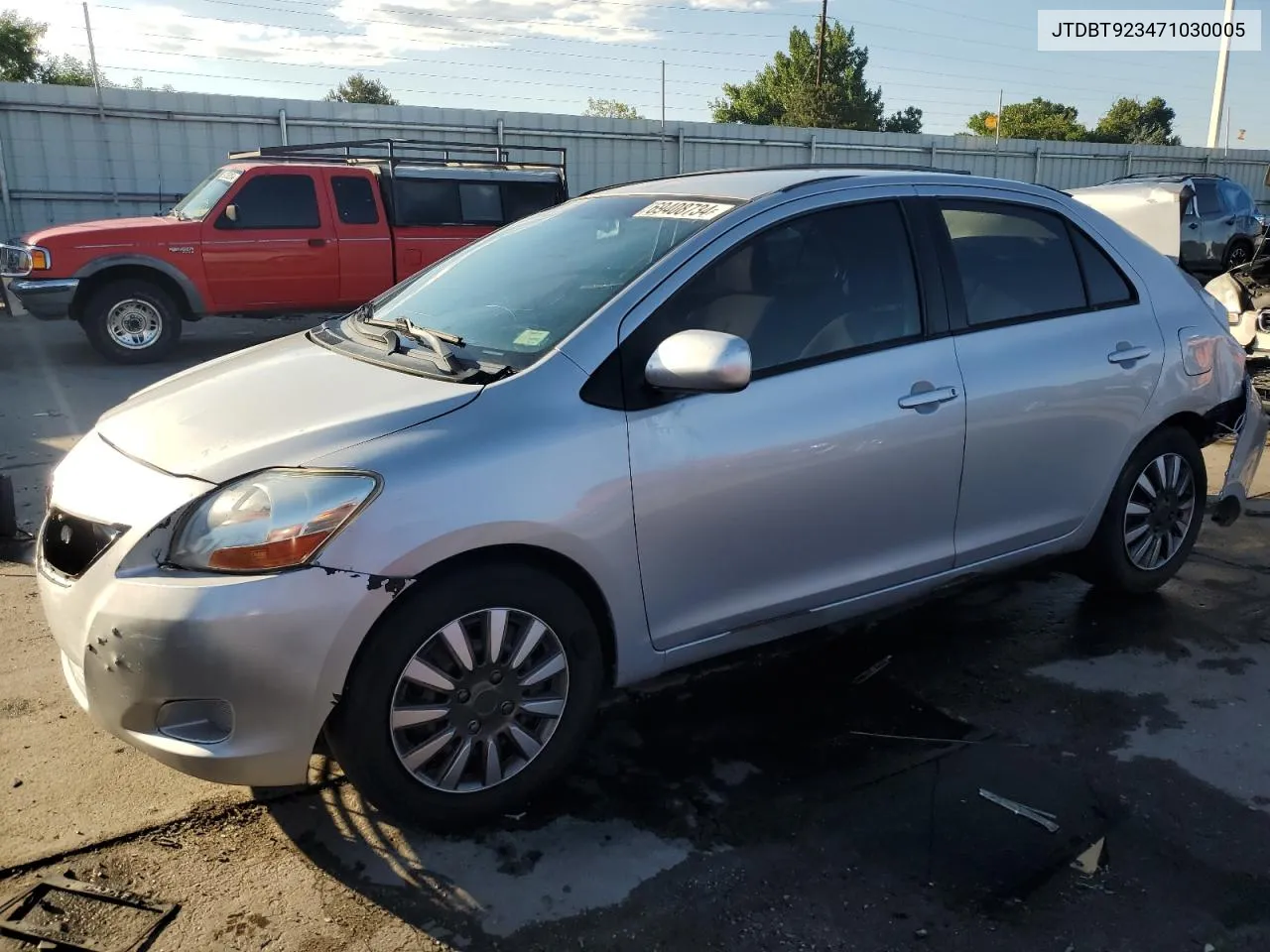 2007 Toyota Yaris VIN: JTDBT923471030005 Lot: 69408734