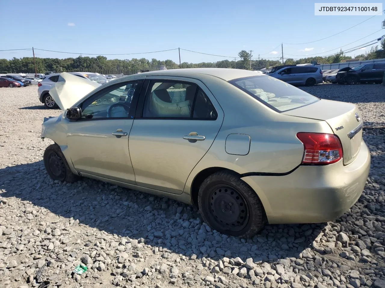 2007 Toyota Yaris VIN: JTDBT923471100148 Lot: 70349294